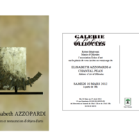 EXPOSITION :Chantal Péan et Elisabeth Azzopardi à la Galerie de l'Olivier