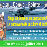 STAGE DE DANSE ET DE PERCUSSION AU CONGO POINTE-NOIRE