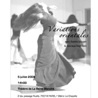stage d'ete danse egyptienne accompagné de musiciens avec Saâdia Souyah