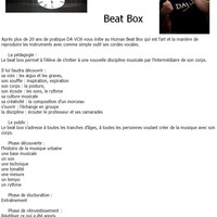 Inscription aux cours de Human Beat Box par DA VOX