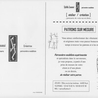 cours particuliers de patronnage-modèlisme, couture et créations sur-mesure...