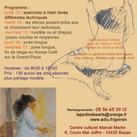 Stage d'été modèle vivant atelier Edith Gorren.