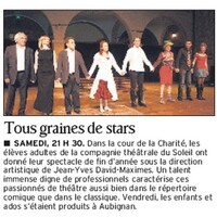 Cours de théâtre adultes Formation d'acteurs cinéma théâtre...
