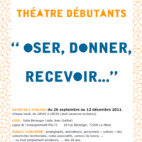Atelier théâtre débutants : oser, donner, recevoir