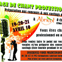 Mini stage de chant, préparation aux concours de chant et aux castings chant - CPCA - 9h