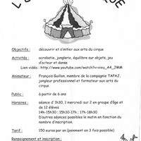Ecole de cirque sarthoise TAPAJ à Montbizot