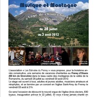 Estivales du Freney: Stage Chant Choral en Oisans avec Lorenzo Cipriani