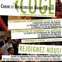 Le COGE Choeurs Orchestres Grandes Ecoles recrute !