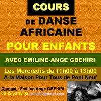 Cours pour enfants de danse Africaine