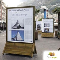 communication evenementielle en bois DUO pour l'exterieur