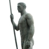 Autour de l'athlète au javelot par Robert Wlérick