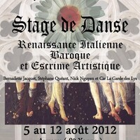 Belledis: stage de danse Renaissance Italienne, Baroque et Escrime Artistique