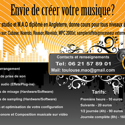 Cours de mao et techniques studio à domicile