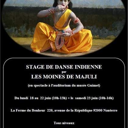stage de danse indienne par les moines de majuli - sattriya par bhabananda barbayan