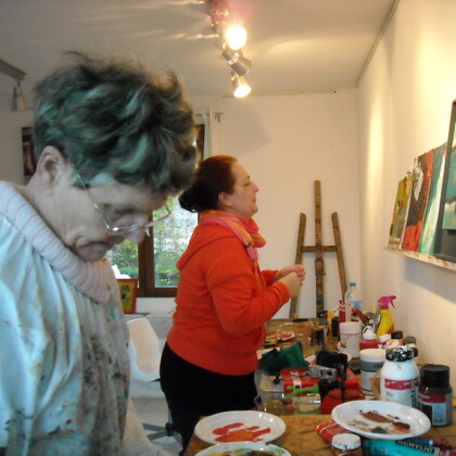 Cours de Peinture, collage, intégration de matières