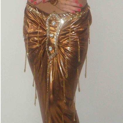Costume de danse orientale or-bronze