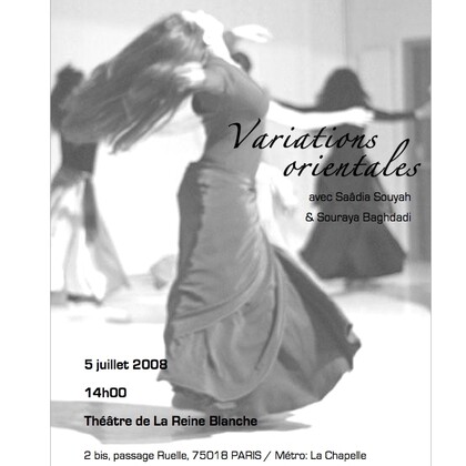 stage d'ete  danse egyptienne accompagné de musiciens avec Saâdia Souyah