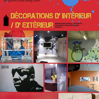Décorations d'intèrieur / d'extérieur,Commande de toiles,Performance graff,animation graffiti,