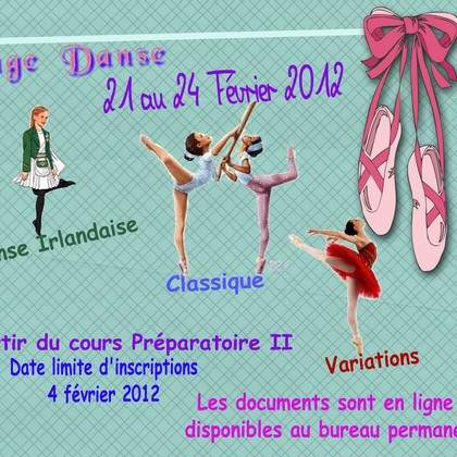 Stage danse à Meyzieu en février 2012