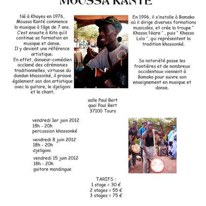stage de musique du Mali avec Moussa Kanté