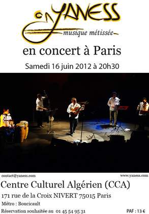 Yaness en concert au CCA - Paris