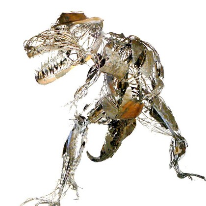 Exposition de l'Allosaurus du sculpteur Patrice Mesnier