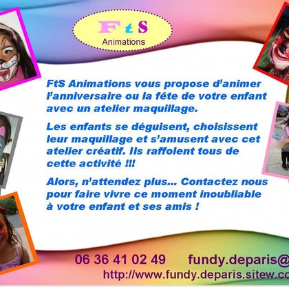atelier maquillage et animations pour les enfants