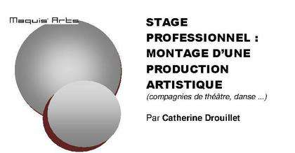 Stage professionnel : montage d’une production artistique
