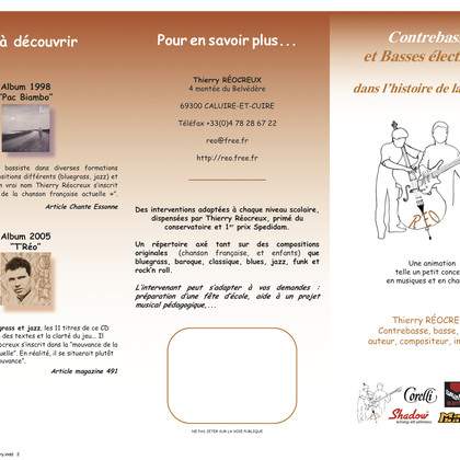Intervention musicale "contrebasses et basses électriques dans l'histoire de la musique"