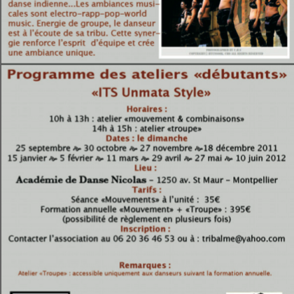 Formation complète ITS Unmata Débutant pour la première fois en Europe