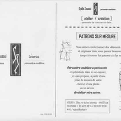 cours particuliers de patronnage-modèlisme, couture et créations sur-mesure...