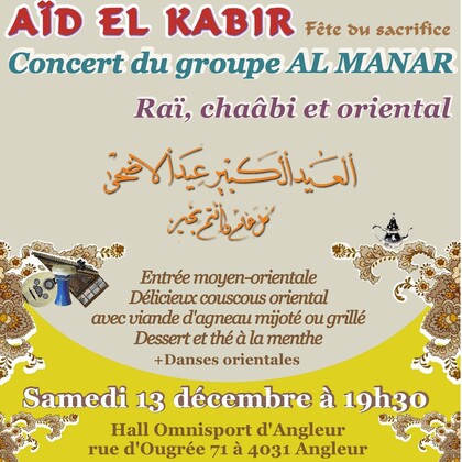 Fête de l'aïd el kabir ( fête du sacrifice) -concert -repas