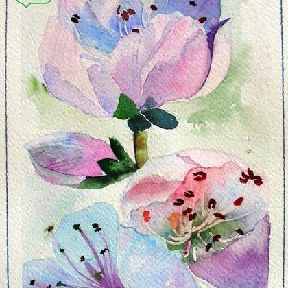 aquarelle au jardin