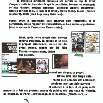 MC Kriké et DJ Filip Fusion recherchent des scènes!!