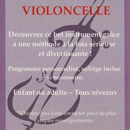 Cours de violoncelle-Brabant Wallon