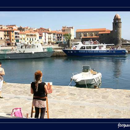 l'artiste magali trivino à Collioure