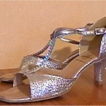 Chaussures de danse en chevreau argent à vendre