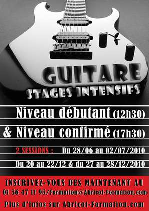 Stage intensif de guitare électrique : niveau confirmé