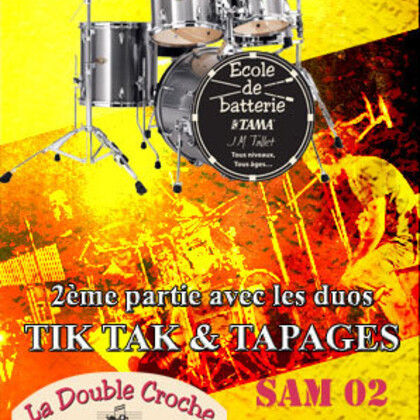 ECOLE DE BATTERIE Jean-Michaël TALLET + TIK TAK + TAPAGES
