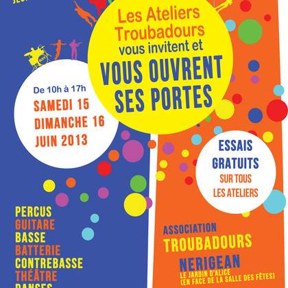Portes ouvertes Ateliers Troubadours Musique