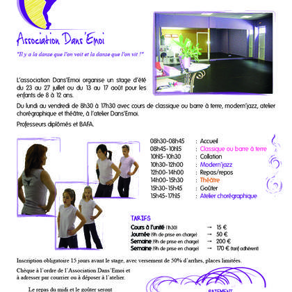 Stage d'été de danse et théâtre pour les enfants de 8-12 ans