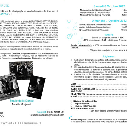 Stage de Claquettes avec Fabien RUIZ