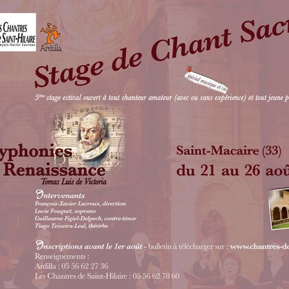 Stage de chant sacré "Polyphonies de la Renaissance"