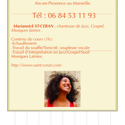 COURS DE CHANT JAZZ/GOSPEL/SOUL/MUSIQUES LATINES