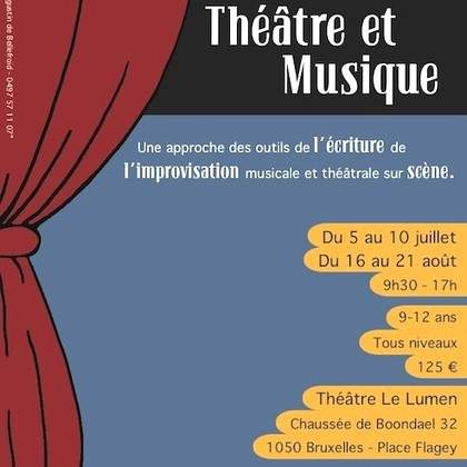 Stage de théâtre et musique - les outils de l'improvisation - 9-12 ans