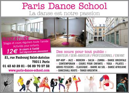 PLANNING STUDIO PARIS DANCE SCHOOL 2011-2012