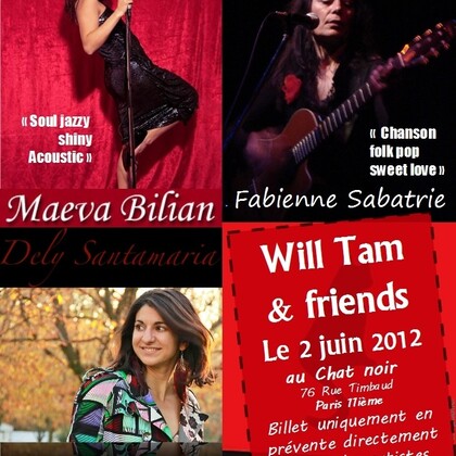 Le chat noir soirée "will and friends' avec Fabienne Sabatrie...