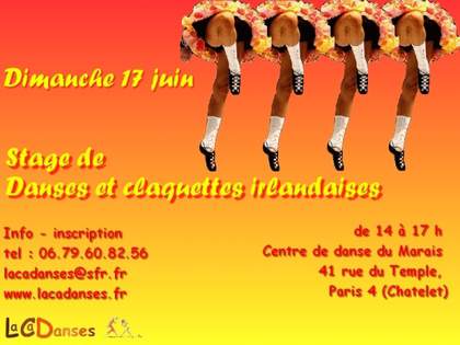 Stage de danses et claquettes irlandaises à Paris