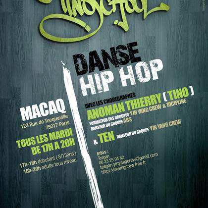 cours de danse hip-hop Tinoschool a Paris 17ème
