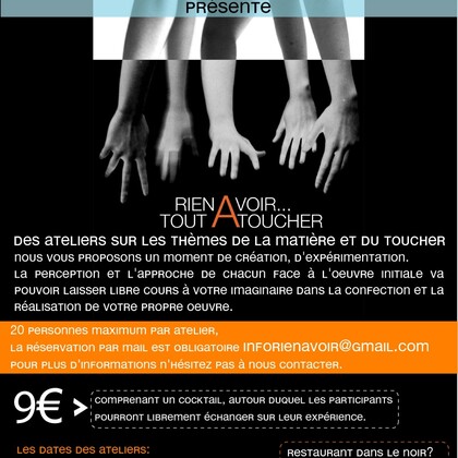 Ateliers "Rien à voir...tout à toucher"